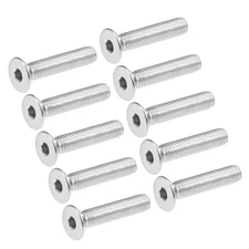 M5x25mm Flat Head Machine Screws Inner Hex Screw 304 Stainless Steel Bolts 20Pcs