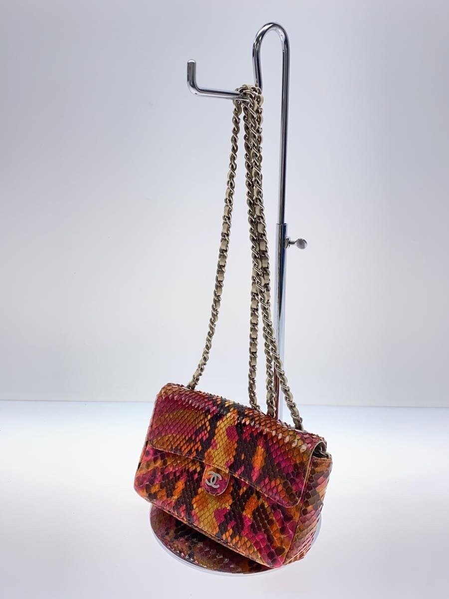 CHANEL Mini Matelasse Python Single Flap Animal P… - image 2