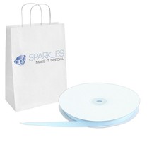 Grosgrain Ribbon 3/8" Wide 50 Yd Yard Roll - Light Blue - Solid Reels Party jg