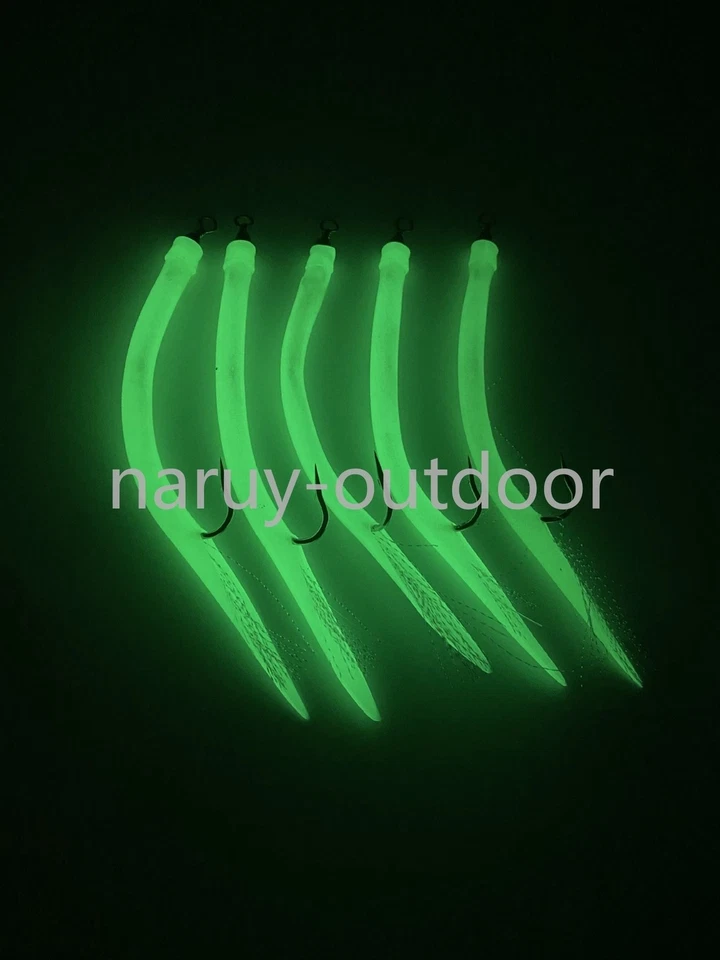 10 Stück Dorsch Aal Tube Jig Köderschaft Offset Haken Oktopus Haken Striper... - Bild 2 von 4