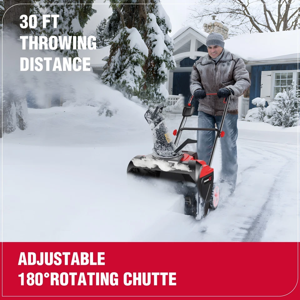 Soplador de nieve inalámbrico PowerSmart 21 pulgadas 40 V, 980 lb/m, motor sin escobillas, compacto Foto 4 de 4