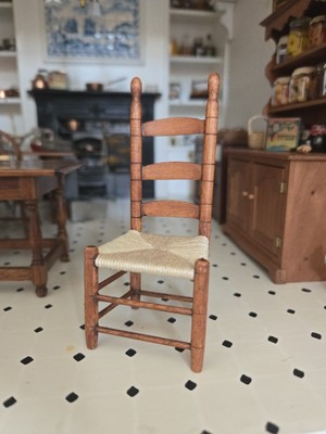 Dollhouse Miniature Artisan George Hoffman Shaker Chair Signed 1:12