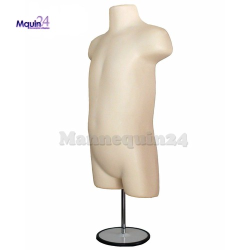 3 Torso Mannequin Dress Form Set Female Child Toddler Flesh w/3 Hanger 1 Stand - Picture 9 of 9