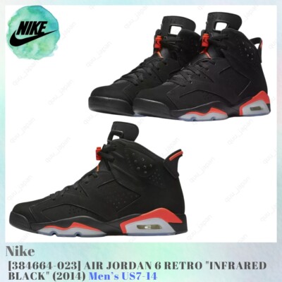 NIKE AIR JORDAN 6 RETRO INFRARED BLACK 2014 384664-023 Men's US7