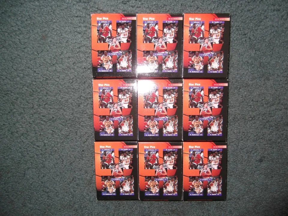 (9)1991-92 STAR PICS PRO PROSPECTS BASKETBALL FACTORY SEALED COMPLETE SET LOT - Image 2 of 2