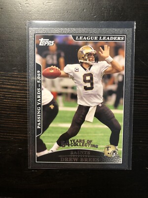 2009 Topps Black Parallel /54 Drew Brees #281 New Orleans Saints SP Card