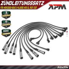 9x Z&uuml;ndleitungssatz Z&uuml;ndkabel f&uuml;r Mercedes-Benz S-Klasse W116 SL R107 C107