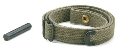 #ad USGI WW2 .30 M1 CARBINE SLING and OILER Dark OD Green $18.99