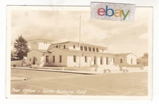 c1940 RPPC SANTA BARBARA CALIFORNIA POST OFFICE BUILDING VINTAGE POSTCARD CA