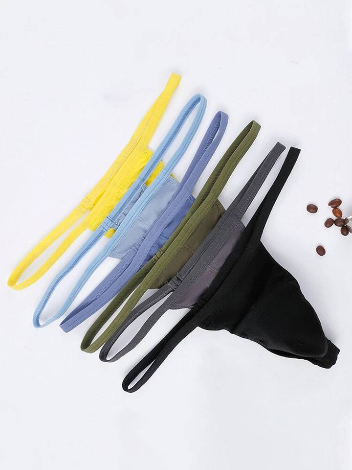 Men Sexy G-string Briefs Thong Bikini Underwear T Back Pouch Panties Swimwear - Image 4 of 4