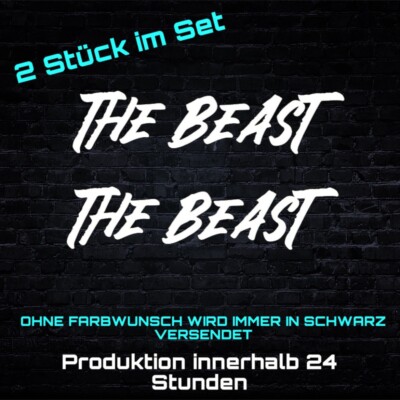 4,6 cm x 20 cm Auto Motorrad Aufkleber The Beast #1 Tuning