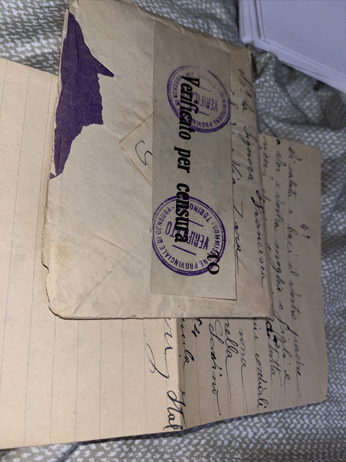 5 Antique Letters Grumo Appula Bari Italy to Ardseley NY: Savino Genealogy