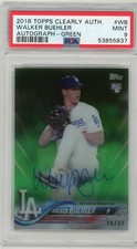 2018 Topps Clearly Authentic Green Auto Walker Buehler - PSA 9