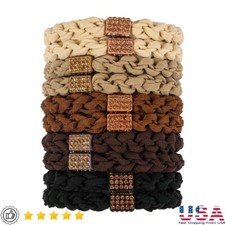 10Pcs Stylish Hair Ties Thick Hair Scrunchies Comfortable Ponytail Holders New