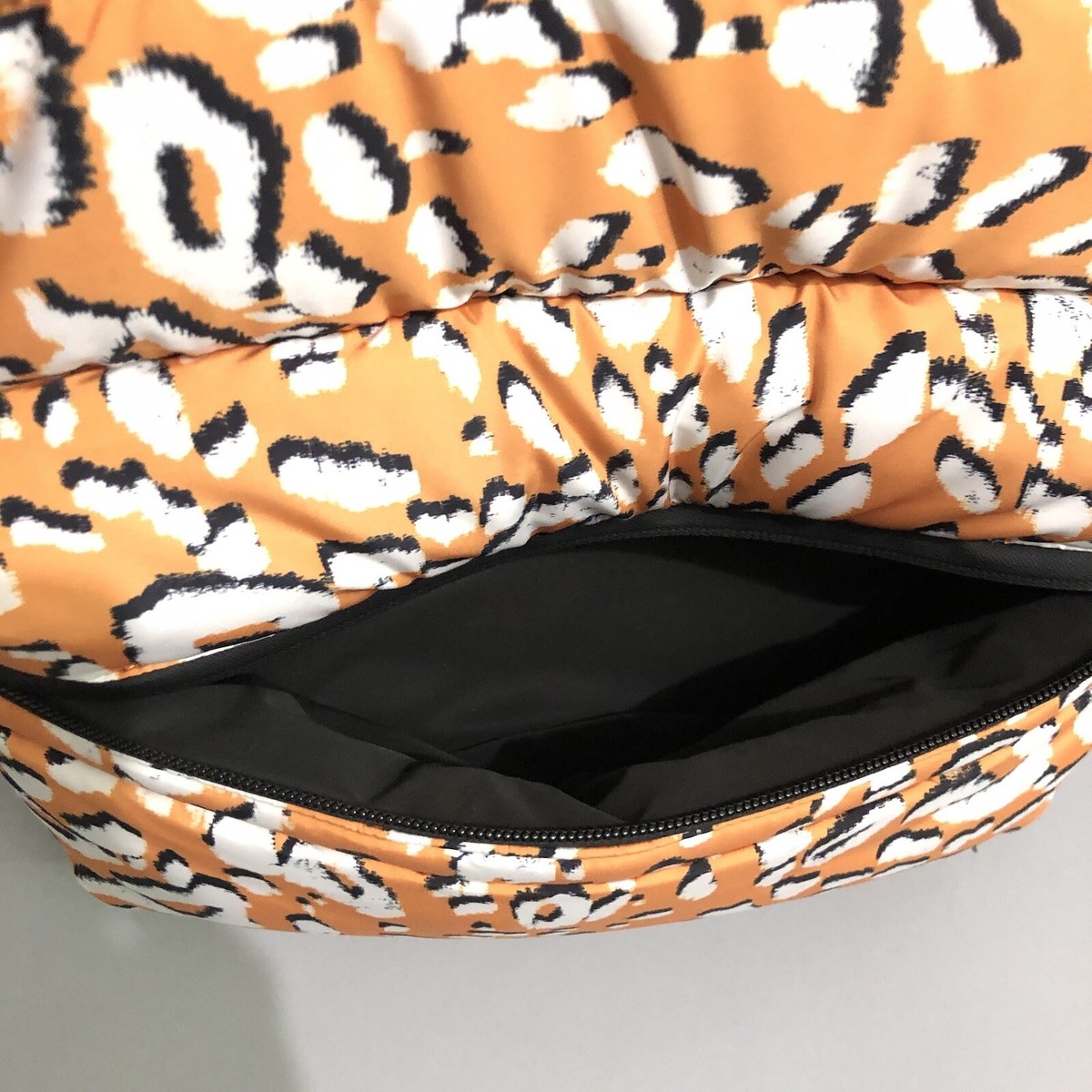 Ted Baker Leopard Print Puffer Backpack & Pouch Orange White  display picture 3