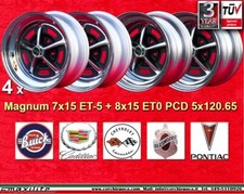 4 cerchi Magnum 500 7x15 8x15 5x120 BUICK CADILLAC OLDSMOBILE PONTIAC CHEVROLET