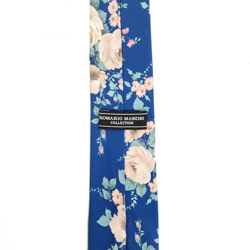 Romario Manzini® Men's Cotton Floral Standard Necktie with Handkerchief - Picture 10 of 63