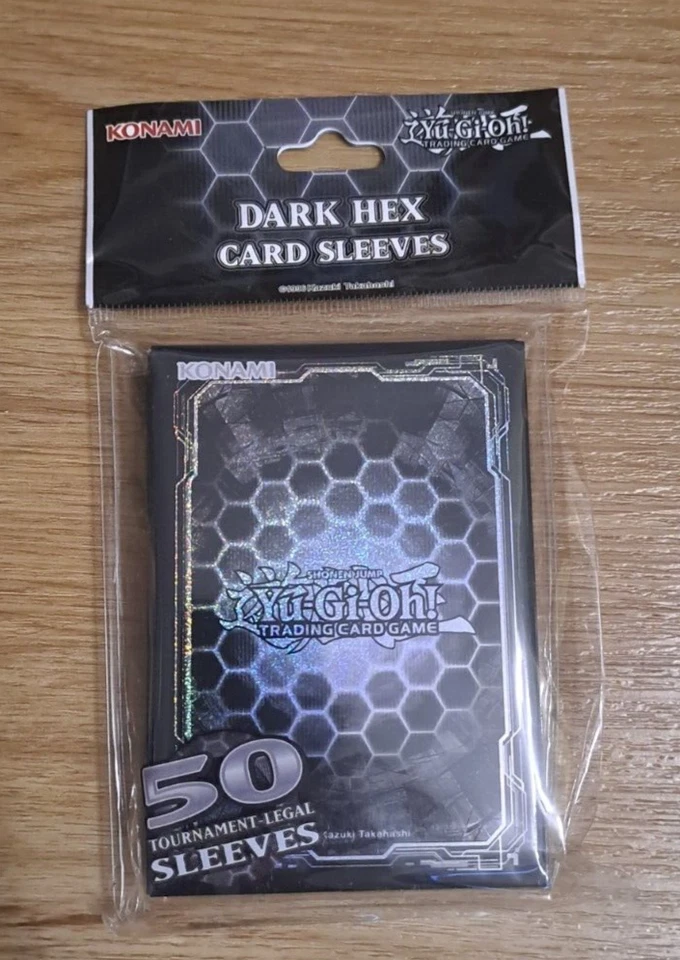 Yu-Gi-Oh! Konami 50 small Card Sleeves Hüllen Dark Hex Black & Silver