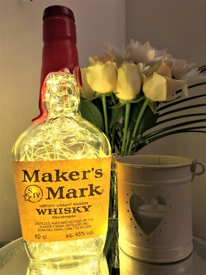 Makers Mark Whisky Flaschenlicht, 100 Lichter, Original Top, warmweiß