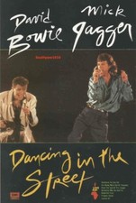 1985 David Bowie & Mick Jagger "Dancing In The Street" Industry Promo Reprint Ad