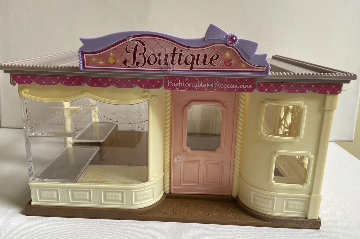 Sylvanian Families Village Boutique Building Fashion Shop With Sign Calico GC
