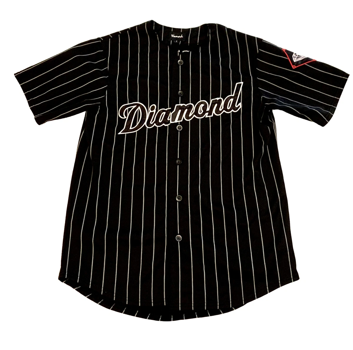 Diamond Supply Co Pinstripe Baseball Jersey Men s Size Small