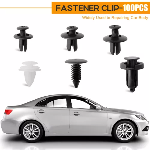 For Jeep 100Pcs Car Bumper Hood Clips Retainer Rivet Fastener Fender Push Pin - Picture 2 of 10