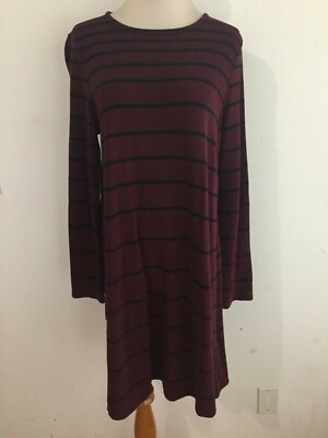 J.Jill Bateau Neck Jersey Knit Shift Dress Burgundy w/Black Stripes Size M | eBay J.Jill Bateau Neck Jersey Knit Shift Dress Burgundy w/Black Stripes Size M | eBay