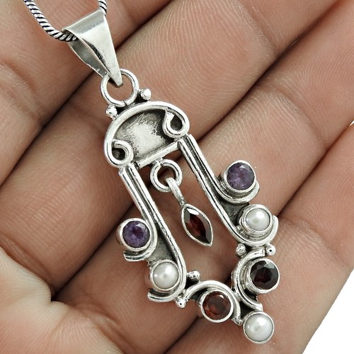 Naturel Gemme Citrine Manchette Bohémien 925 Argent Sterling Bijoux