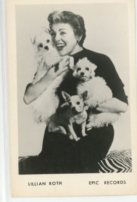 Autographed postcard Actress Singer Lillian Roth | eBay