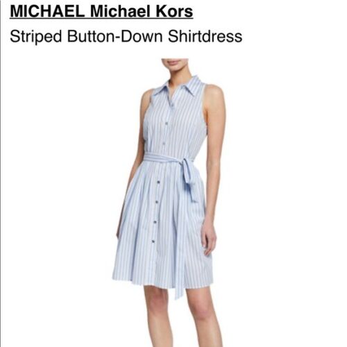 Kors Striped Button-Down Shirt Dress.SZ:16 | eBay
