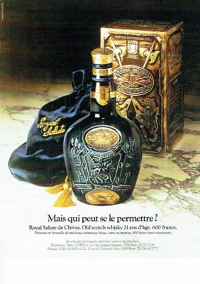 Advertising 087 1985 Royal Salute de Chivas Whiskey 21 Years Age