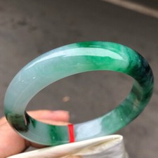 Certified Natural Grade AAA Ice Burmese Green Jade jadeite bracelet bangle 58MM