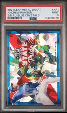 2021 Leaf Metal State Pride Blue Atomic Refractor 9/15 Andrew Painter AUTO PSA 9
