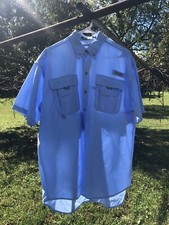COLUMBIA Men  s Size Medium PFG Bahama Short Sleeve Fishing Shirt UPF 30 Vented