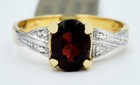 GENUINE 1.16 Cts GARNET & DIAMOND RING 10K GOLD - Free Certificate Appraisal — photo 2