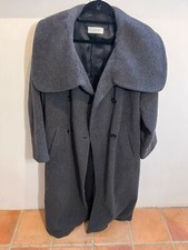 Gibierre Donna Grey Italian Womens Over Sized Coat Cashmere Wool (size 42 )
