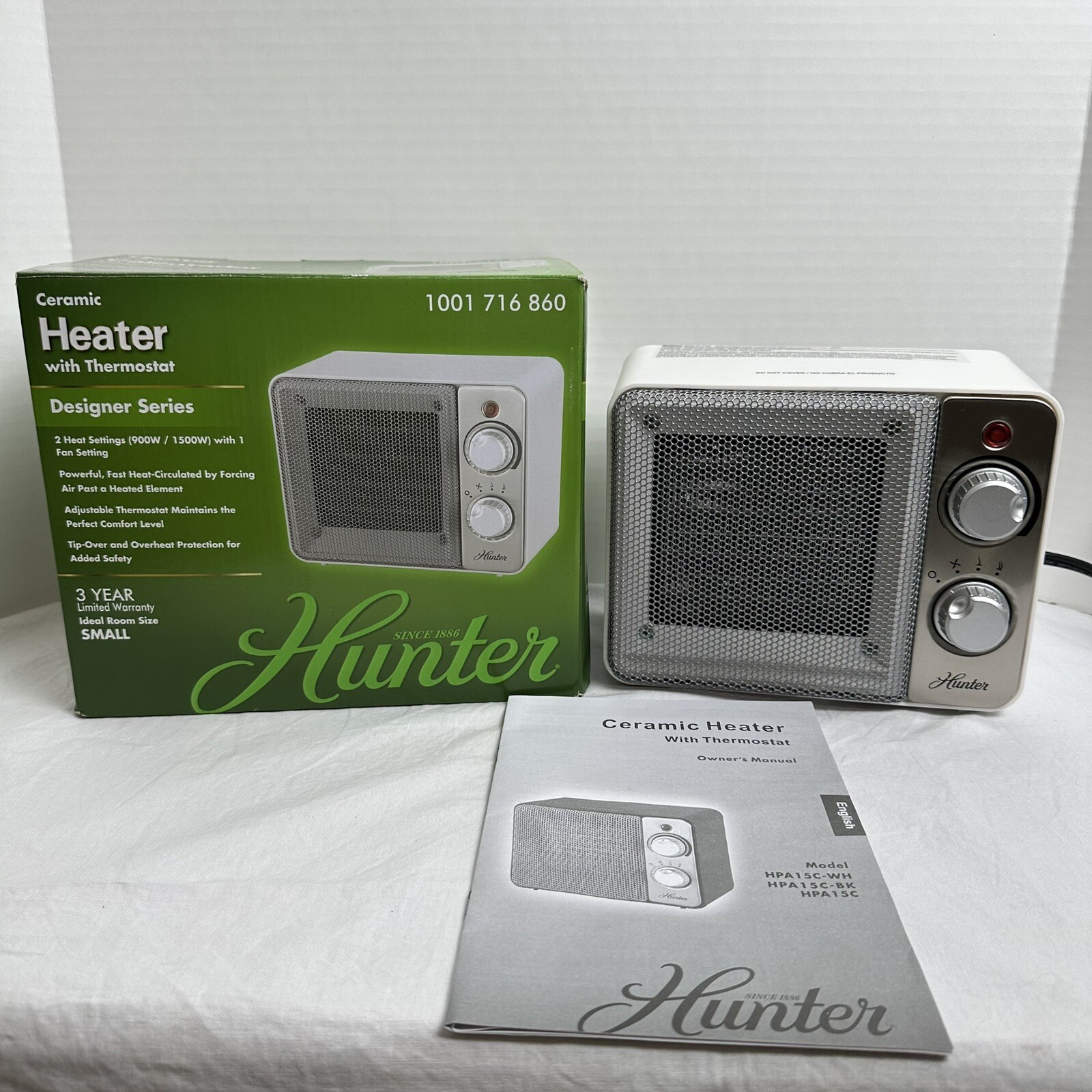 Hunter+1500+Watt+Retro+Radio+Heater+Fan+White for sale online | eBay