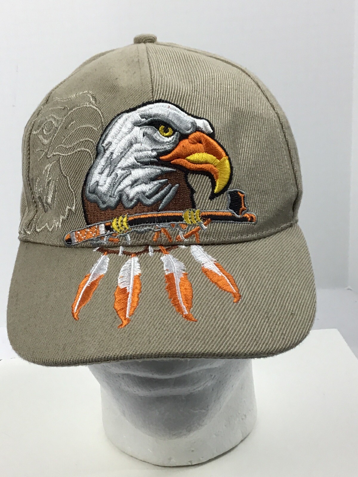 Baseball Hat Cap American Eagle Head /feathers Na… - image 1