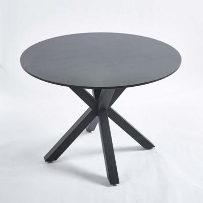 42.1''Dining Table With Round Mdf Table Top and Pedestal&Cross Leg for 4-6 People