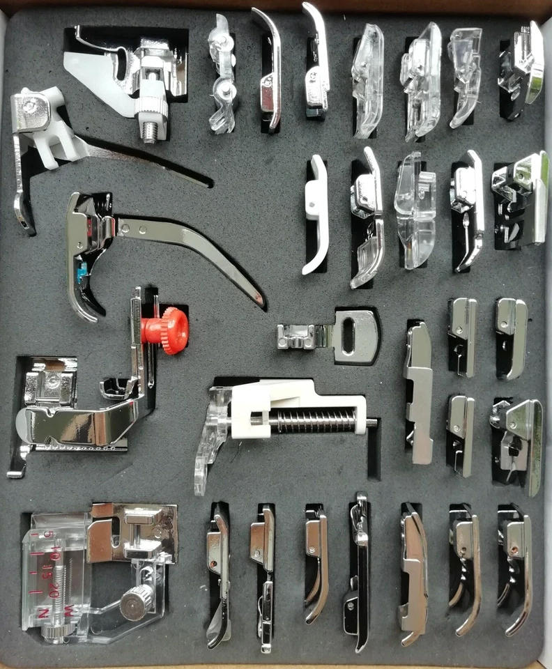 32,48,52 62 Máquina de Coser Doméstica Prensatelas Pies Juego Para Singer Brother Foto 3 de 4