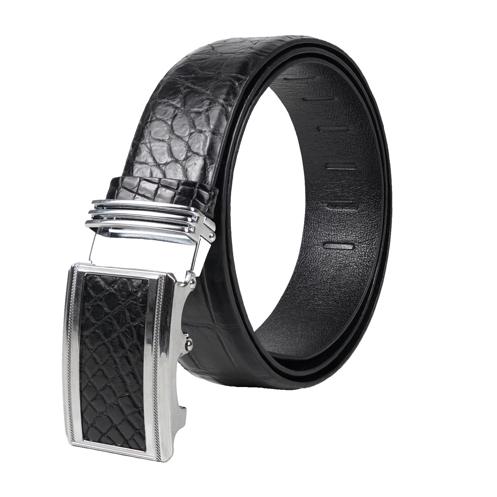 Cinturón Negro de Cuero Handmade para De hombre