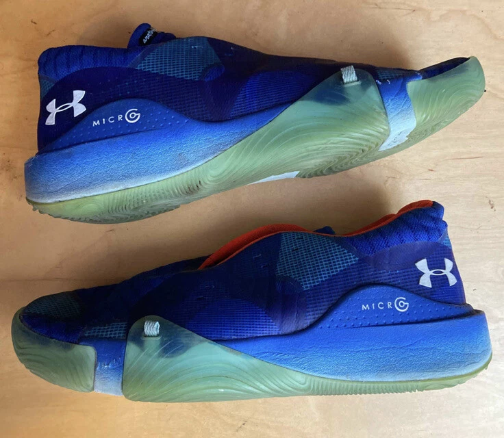 Under Armour Anatomix Spawn Low Blue Glow Size Sneakers Basketball Shoes | eBay