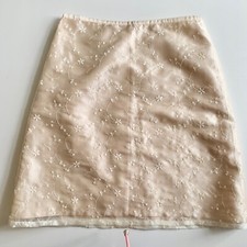 Rock Rohseide und Chiffron bestickt hochwertig Gr 40 /42 wie neu! LUXUS Hochzeit