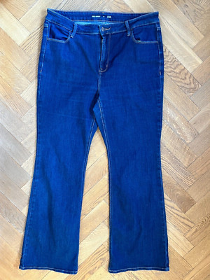 Old Navy Jeans, High Rise Flare, dunkelblau, Amerikanische Gr. 14