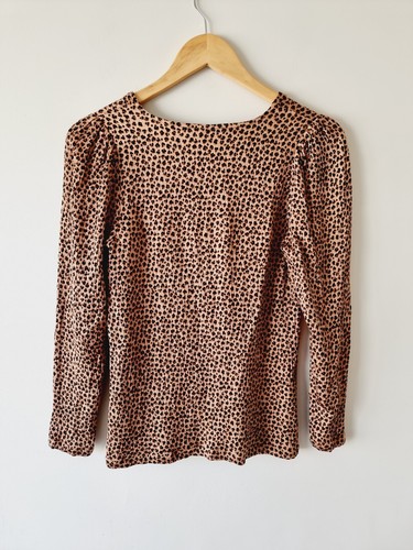 Blusa de manga larga con estampado de animales arrugados WITCHERY TALLA 6 Top Camisa - Imagen 7 de 7