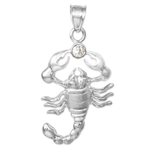 Blanco Macizo Impresionante Charm Scorpio Signo | eBay