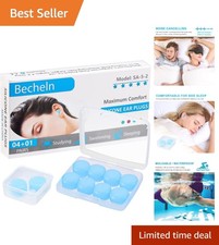 Ultra-Soft Moldable Silicone Ear Plugs - 5 Pairs for Sleeping Noise Protection