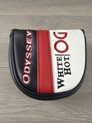 Odyssey Golf White Hot OG Mallet Putter Head Cover Magnetic Close Very Good Cond