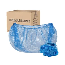 400PCS Blue Disposable Spa Pedicure Liners 48"X48"X9.5Mic Foot Bath Bowl Bags Pl
